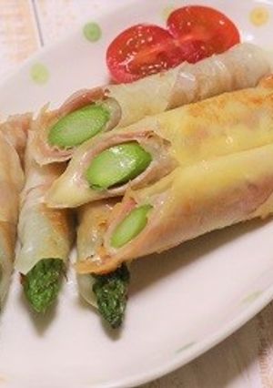 アスパラガスとベーコンの春巻き-レシピのメイン写真