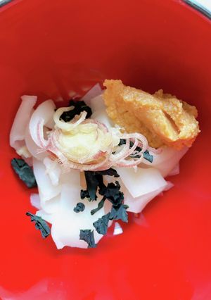 夏に食べたい！酒粕入り即席みそ汁-レシピのメイン写真