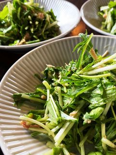 簡単あと一品♪水菜サラダ♪-レシピのメイン写真