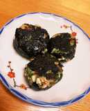 餃子のタネ消費に☆海苔っこ小判型ギョーザ