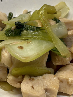 鶏肉とチンゲン菜の梅風味炒め-レシピのメイン写真