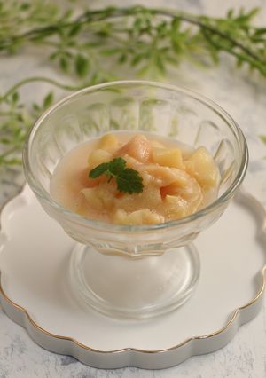 レンジで簡単！桃ゼリー　杏仁風味-レシピのメイン写真