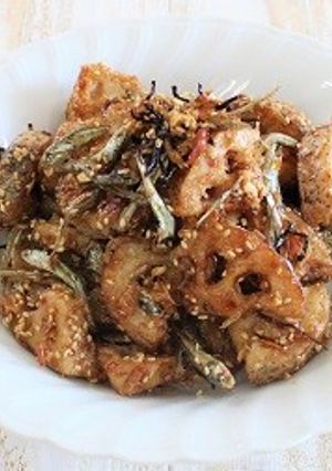 ピーナッツと小魚・蓮根の甘醤油からめ-レシピのメイン写真