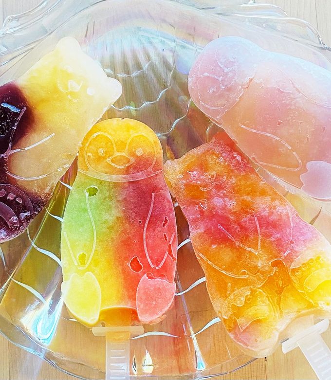 カップゼリーでカラフルアイスキャンディー by 野菜が好きです