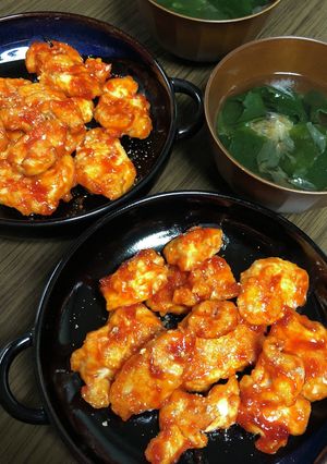 鶏むね肉のピリ辛ケチャップソース-レシピのメイン写真