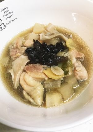 具沢山！鶏肉大根きくらげのスープ-レシピのメイン写真