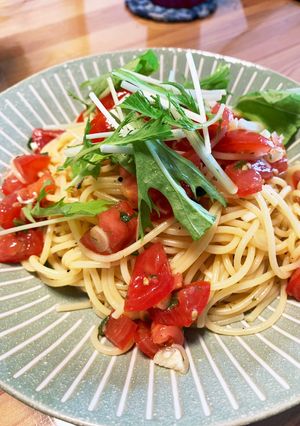 超簡単！！冷製トマトパスタ-レシピのメイン写真