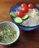 サッポロ一番しょうゆらーめんで冷製つけ麺