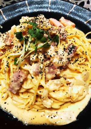 濃厚パスタ～明太子カルボナーラ-レシピのメイン写真