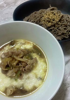 豚バラとろろつけ蕎麦-レシピのメイン写真