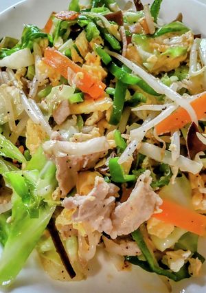 冷蔵庫の野菜掃除で旨い野菜炒め♡卵入り-レシピのメイン写真