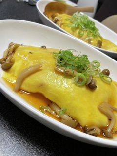*きのこの旨み!和風あんかけオムライス-レシピのメイン写真