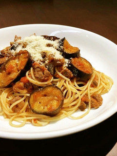 鹿肉とナスのミートソースパスタ-レシピのメイン写真