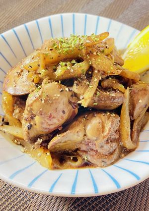 【鶏レバー】洋風玉ねぎソテー-レシピのメイン写真
