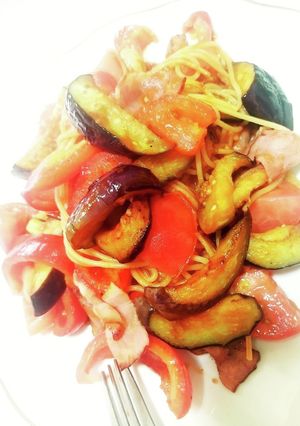 夏野菜ケチャップパスタ-レシピのメイン写真