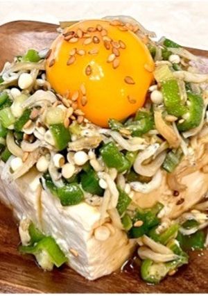 オクラ月見豆腐-レシピのメイン写真