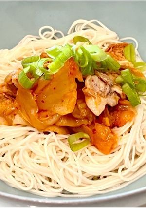 豚キムそーめん-レシピのメイン写真