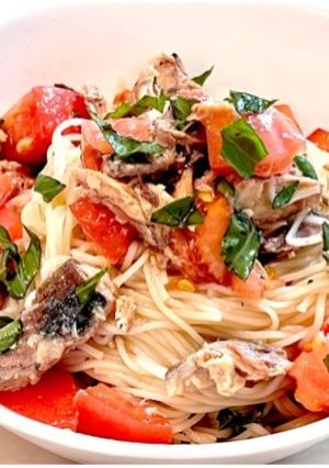 さばとトマトのイタリアンそうめん-レシピのメイン写真