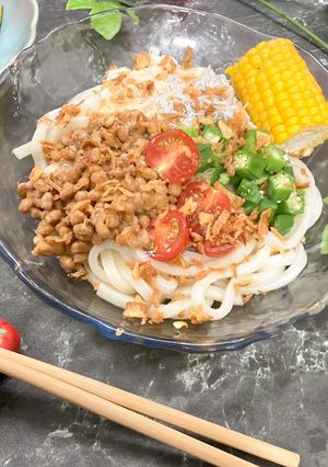 冷やしネバネバ混ぜうどん-レシピのメイン写真