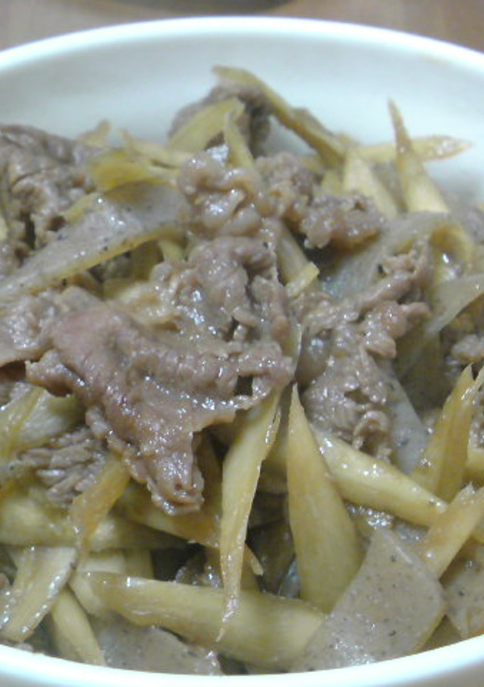 牛肉とごぼうとこんにゃくと☆-レシピのメイン写真