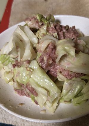 キャベツとコンビーフの和物-レシピのメイン写真