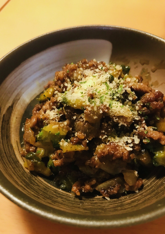 ゴーヤーと挽肉のそぼろ-レシピのメイン写真