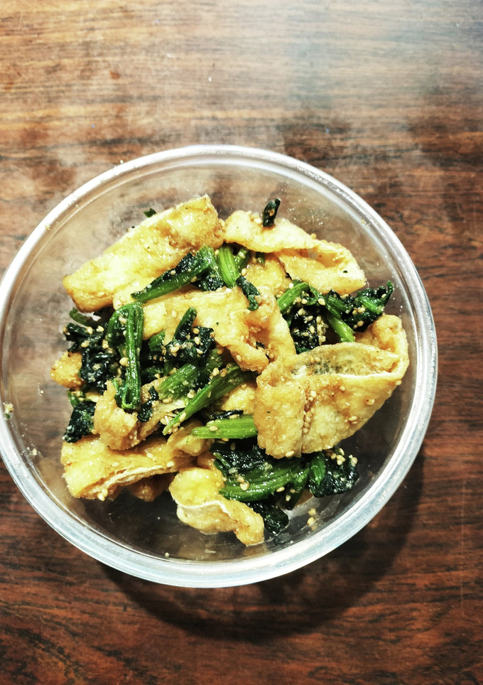 ほうれん草と油揚げの減塩胡麻だれ和え-レシピのメイン写真