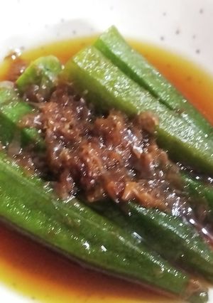 冷凍オクラの゙おかか煮浸し-レシピのメイン写真