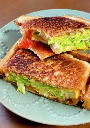 簡単！韓国トースト風 甘うまホットサンド-レシピのメイン写真