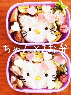 キティちゃん♡キャラ弁-レシピのメイン写真