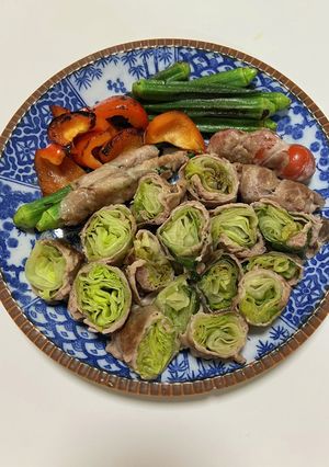 計量不要！レタスと夏野菜の肉巻き☆-レシピのメイン写真