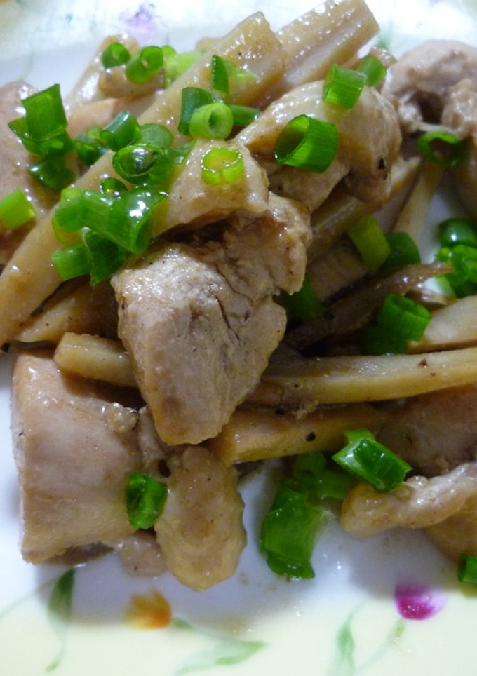 根菜と鶏肉のオイスターソース炒め-レシピのメイン写真