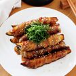 なすの肉巻き。定番の甘辛味☆