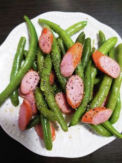 冷凍いんげんとウインナーの塩バター炒め-レシピのメイン写真