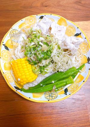 さっぱり出汁薫る☆夏野菜そうめん-レシピのメイン写真