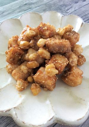 【幼児食】かじきと大豆の甘辛揚げ-レシピのメイン写真