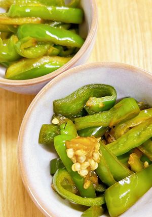 お弁当にも副菜にも！ピーマンの醤油炒め-レシピのメイン写真