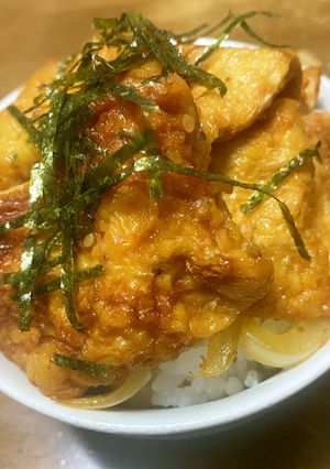 俺流！ジューシーお揚げの焼肉風丼-レシピのメイン写真