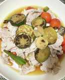 めんつゆで簡単！豚肉と夏野菜の焼き浸し