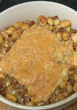 【簡単おつまみ】塩豚ミンチ大豆チーズ焼き-レシピのメイン写真