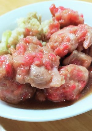 紅生姜唐揚げとカリフラワー煮-レシピのメイン写真