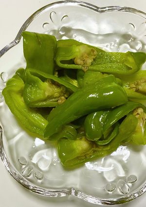 種までおいしく！5分でつくる塩ピーマン-レシピのメイン写真