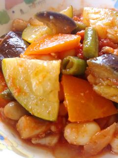 【保育園給食】夏野菜のトマト煮込み-レシピのメイン写真