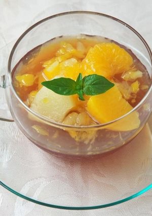 フルーツ缶で紅茶ゼリー-レシピのメイン写真