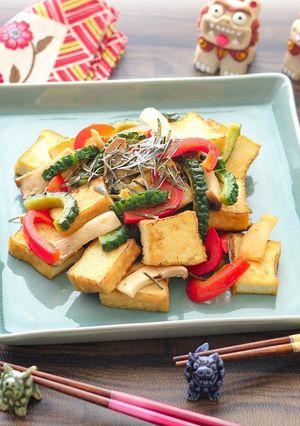 厚揚げで作るヴィーガンゴーヤチャンプルー-レシピのメイン写真