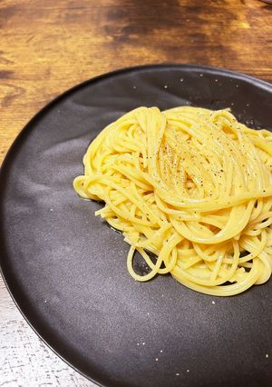 電子レンジで具なしカルボナーラ-レシピのメイン写真