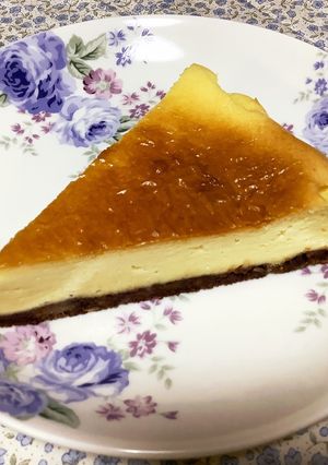 チョコ味ベースの簡単チーズケーキ-レシピのメイン写真