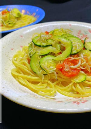 No3213ズッキーニしらすトマトパスタ-レシピのメイン写真