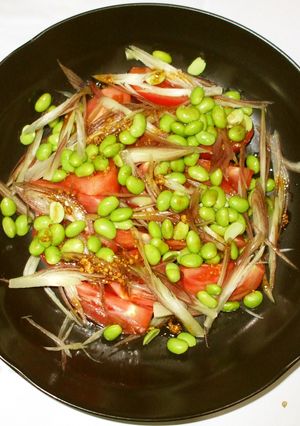 茗荷トマト枝豆サラダ♪夏の風邪に簡単薬膳-レシピのメイン写真