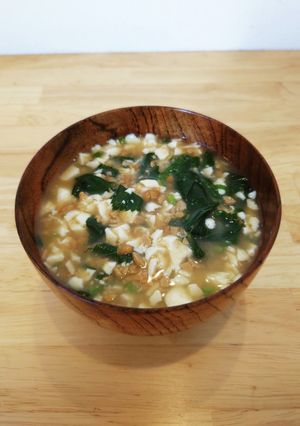 トロっトロ！モロヘイヤと納豆の味噌汁-レシピのメイン写真